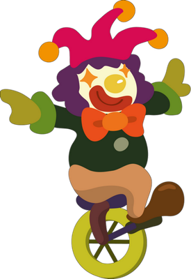 clown - divertissement - loisirs - smiley émoticône émoji cartoon clipart illustration - artémotic