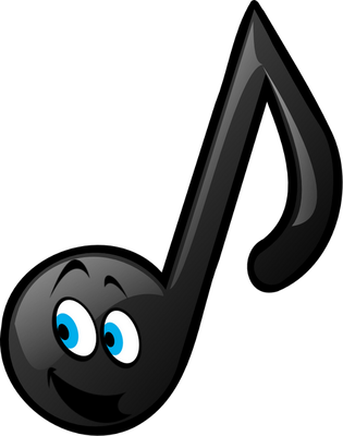 note de musique - divertissement - loisirs - smiley émoticône émoji cartoon clipart illustration - artémotic