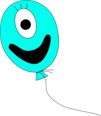 ballon de baudruche - divertissement - loisirs - smiley émoticône émoji cartoon clipart illustration - artémotic