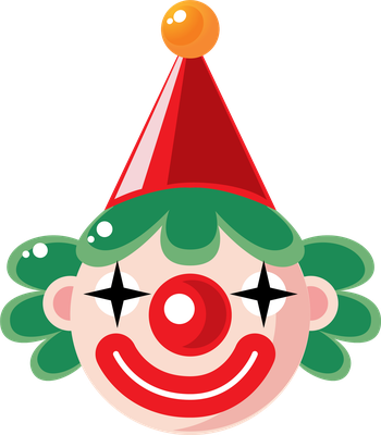 clown - divertissement - loisirs - smiley émoticône émoji cartoon clipart illustration - artémotic