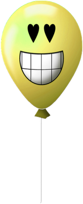ballon de baudruche - divertissement - loisirs - smiley émoticône émoji cartoon clipart illustration - artémotic