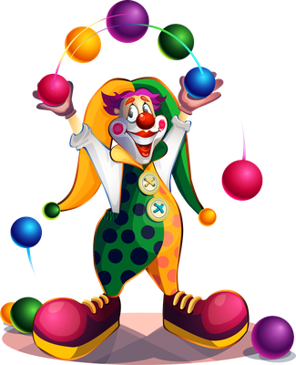 clown - divertissement - loisirs - smiley émoticône émoji cartoon clipart illustration - artémotic