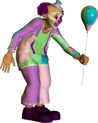 clown - divertissement - loisirs - smiley émoticône émoji cartoon clipart illustration - artémotic