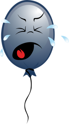 ballon de baudruche - divertissement - loisirs - smiley émoticône émoji cartoon clipart illustration - artémotic