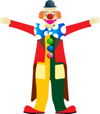clown - divertissement - loisirs - smiley émoticône émoji cartoon clipart illustration - artémotic