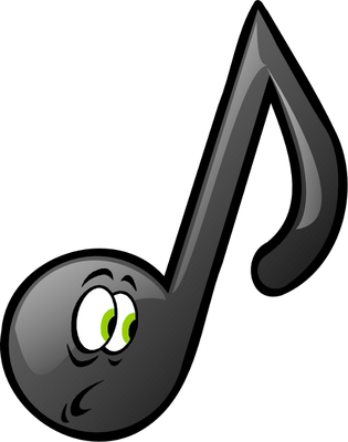note de musique - divertissement - loisirs - smiley émoticône émoji cartoon clipart illustration - artémotic