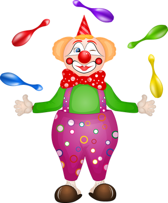 clown - divertissement - loisirs - smiley émoticône émoji cartoon clipart illustration - artémotic
