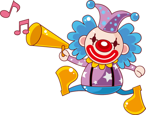 clown - divertissement - loisirs - smiley émoticône émoji cartoon clipart illustration - artémotic