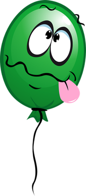 ballon de baudruche - divertissement - loisirs - smiley émoticône émoji cartoon clipart illustration - artémotic