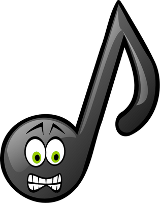 note de musique - divertissement - loisirs - smiley émoticône émoji cartoon clipart illustration - artémotic