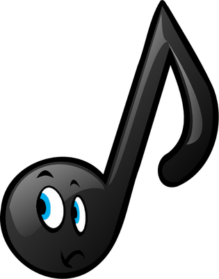 note de musique - divertissement - loisirs - smiley émoticône émoji cartoon clipart illustration - artémotic