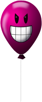 ballon de baudruche - divertissement - loisirs - smiley émoticône émoji cartoon clipart illustration - artémotic