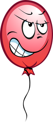 ballon de baudruche - divertissement - loisirs - smiley émoticône émoji cartoon clipart illustration - artémotic