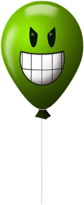 ballon de baudruche - divertissement - loisirs - smiley émoticône émoji cartoon clipart illustration - artémotic