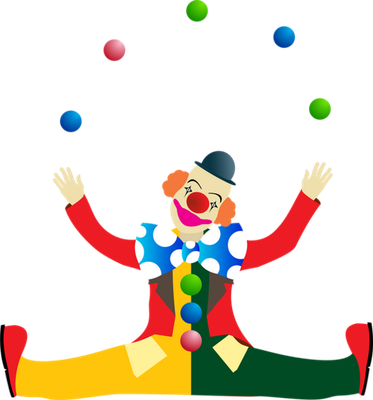 clown - divertissement - loisirs - smiley émoticône émoji cartoon clipart illustration - artémotic