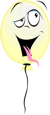 ballon de baudruche - divertissement - loisirs - smiley émoticône émoji cartoon clipart illustration - artémotic