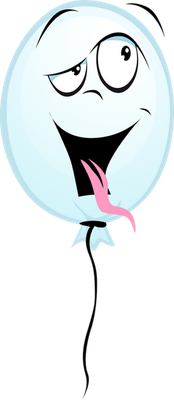 ballon de baudruche - divertissement - loisirs - smiley émoticône émoji cartoon clipart illustration - artémotic