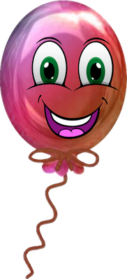 ballon de baudruche - divertissement - loisirs - smiley émoticône émoji cartoon clipart illustration - artémotic