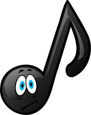 note de musique - divertissement - loisirs - smiley émoticône émoji cartoon clipart illustration - artémotic