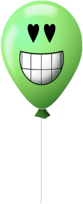 ballon de baudruche - divertissement - loisirs - smiley émoticône émoji cartoon clipart illustration - artémotic