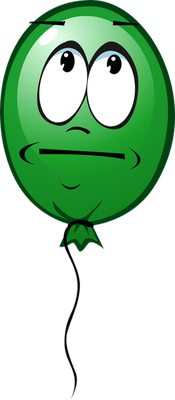 ballon de baudruche - divertissement - loisirs - smiley émoticône émoji cartoon clipart illustration - artémotic