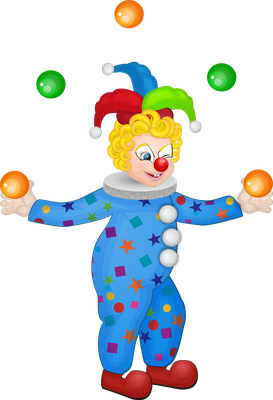 clown - divertissement - loisirs - smiley émoticône émoji cartoon clipart illustration - artémotic