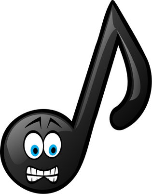 note de musique - divertissement - loisirs - smiley émoticône émoji cartoon clipart illustration - artémotic