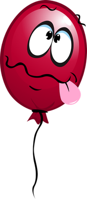 ballon de baudruche - divertissement - loisirs - smiley émoticône émoji cartoon clipart illustration - artémotic