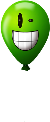 ballon de baudruche - divertissement - loisirs - smiley émoticône émoji cartoon clipart illustration - artémotic
