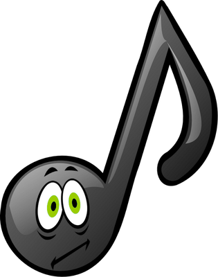 note de musique - divertissement - loisirs - smiley émoticône émoji cartoon clipart illustration - artémotic