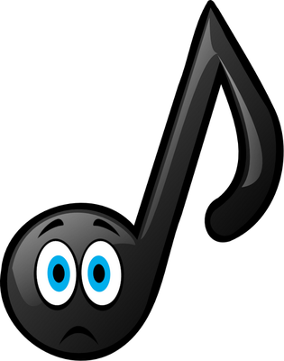 note de musique - divertissement - loisirs - smiley émoticône émoji cartoon clipart illustration - artémotic