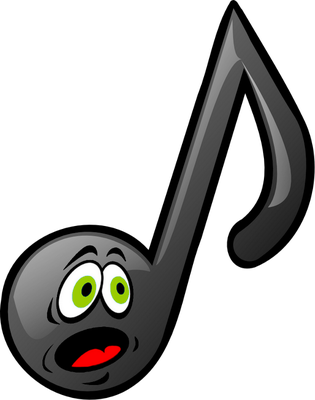 note de musique - divertissement - loisirs - smiley émoticône émoji cartoon clipart illustration - artémotic