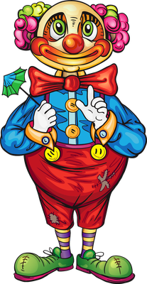 clown - divertissement - loisirs - smiley émoticône émoji cartoon clipart illustration - artémotic