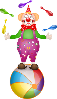 clown - divertissement - loisirs - smiley émoticône émoji cartoon clipart illustration - artémotic