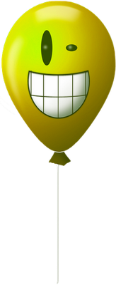 ballon de baudruche - divertissement - loisirs - smiley émoticône émoji cartoon clipart illustration - artémotic