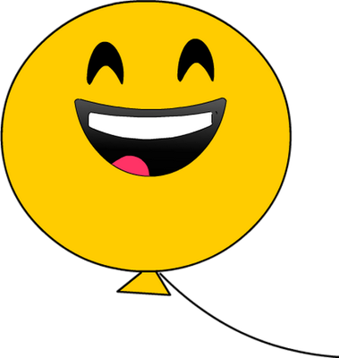 ballon de baudruche - divertissement - loisirs - smiley émoticône émoji cartoon clipart illustration - artémotic