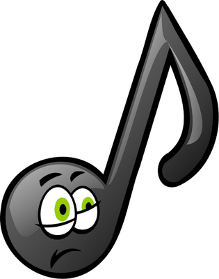 note de musique - divertissement - loisirs - smiley émoticône émoji cartoon clipart illustration - artémotic