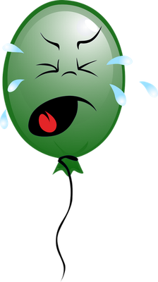 ballon de baudruche - divertissement - loisirs - smiley émoticône émoji cartoon clipart illustration - artémotic