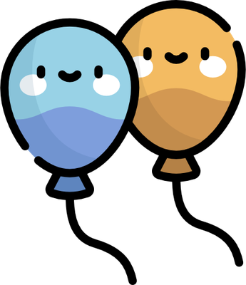 ballon de baudruche - divertissement - loisirs - smiley émoticône émoji cartoon clipart illustration - artémotic