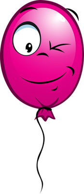 ballon de baudruche - divertissement - loisirs - smiley émoticône émoji cartoon clipart illustration - artémotic