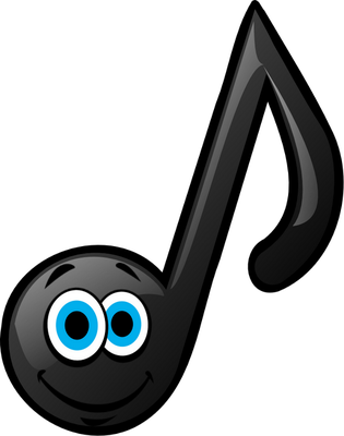 note de musique - divertissement - loisirs - smiley émoticône émoji cartoon clipart illustration - artémotic