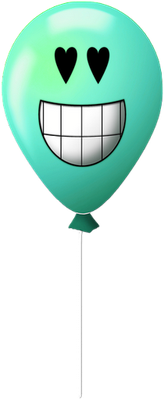ballon de baudruche - divertissement - loisirs - smiley émoticône émoji cartoon clipart illustration - artémotic