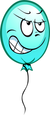 ballon de baudruche - divertissement - loisirs - smiley émoticône émoji cartoon clipart illustration - artémotic