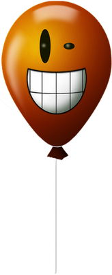 ballon de baudruche - divertissement - loisirs - smiley émoticône émoji cartoon clipart illustration - artémotic