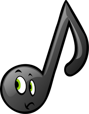 note de musique - divertissement - loisirs - smiley émoticône émoji cartoon clipart illustration - artémotic