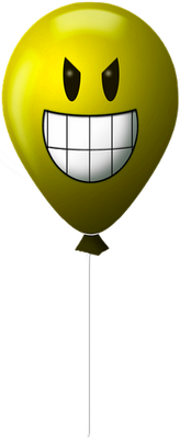 ballon de baudruche - divertissement - loisirs - smiley émoticône émoji cartoon clipart illustration - artémotic