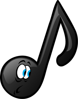 note de musique - divertissement - loisirs - smiley émoticône émoji cartoon clipart illustration - artémotic