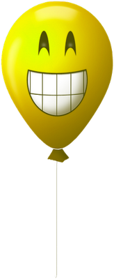 ballon de baudruche - divertissement - loisirs - smiley émoticône émoji cartoon clipart illustration - artémotic