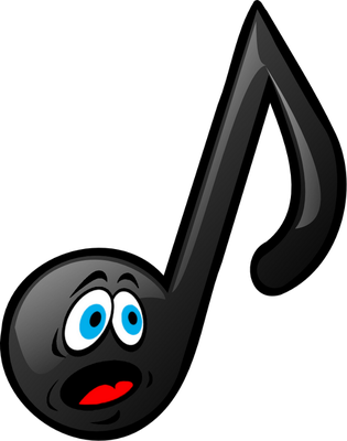 note de musique - divertissement - loisirs - smiley émoticône émoji cartoon clipart illustration - artémotic