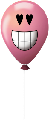ballon de baudruche - divertissement - loisirs - smiley émoticône émoji cartoon clipart illustration - artémotic